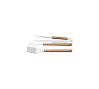 Tramontina Juego de Útiles para Barbacoa en Acero Inoxidable y Mangos de Madera Natural 3 Piezas