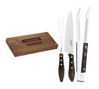 Tramontina - Juego para barbacoa 3 piezas Polywood Castaño