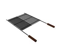 Tramontina - Parrilla Churrasco Black, Multiusos y Plana, en Acero al Carbono Nitrocarburado, Mangos de Madera, Alta Durabilidad y Versátil, Proceso Durprotect, Tamaño 74,1 x 44,2 x 2,7 cm