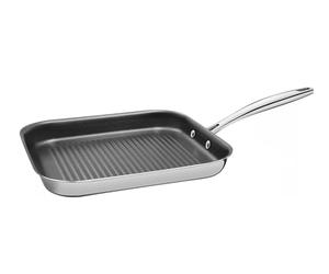 Tramontina - Plancha Grano, Sartén de Acero Inoxidable, Antiadherente y Terminación Brillante, con Cuerpo Triple, 1,9 L