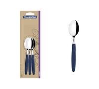 Tramontina Set de 3 Cucharas para Té de Acero Inoxidable Ipanema Azul Oscuro