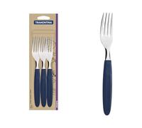 Tramontina Set de 3 Tenedores de Mesa Acero Inoxidable Ipanema Azul Oscuro