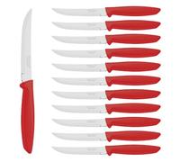 Tramontina Set de Cuchillos Multiuso de Cocina Plenus Rojo Filo Liso 12 un