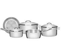 Tramontina Set de Ollas de Cocina de Acero Inoxidable con Fondo Triple Solar 5 Piezas