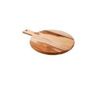 Tramontina Tabla de Cortar Redonda para Pizza Madera Teca Certificada Kitchen 40 x 28 cm