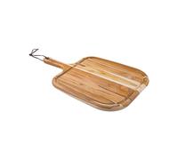 TRAMONTINA - Tabla Provence, para Steak, en Madera Teca y Acabado en Aceite Mineral, para Cortar y Servir, Diseño Moderno y Práctico, con Mango, Tamaño de 40 x 27 x 1,8 cm
