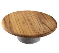 Tramontina Tabla Soporte para Tarta Madera de Teca certificada con Base de Piedra Provence 26 x 9 cm