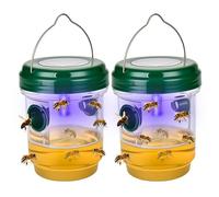 Trampa avispas, 2PCS Trampa Avispas con Luz Solar LED, Trampas AvispasExterior, Trampas de AvispasColgantes Al Aire Libre, Trampaspara Insectos, TrampaMoscas Colgar Jardin Balcón