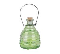 Trampa para avispas, tarro de vidrio colgante, dispositivo de control de moscas reutilizable de 3.54 x 5.51 pulgadas para exteriores, jardín, hogar, granja, árboles, patio, control de moscas