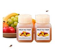 Trampa para Moscas de la Fruta y Mosquitos de Interior - Super Ninja Pack de 2 Trampas con Cebo Líquido + 10 Atrapa Insectos para Plantas, Sin Tóxicos, Seguras para Niños y Mascotas