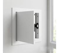 Trampilla de inspección de aluminio 30x30 cm, Panel de acceso para pladur y techo, Registro de inspección metálico con cierre magnético push-to-open(White,70x75cm)