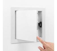 Trampilla de Inspección de Aluminio 40x40cm, Panel de Acceso Empotrado para Pared y Techo, Puerta de Registro con Cierre Magnético para Pladur y Yeso(White,400x400mm)