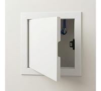 Trampilla de inspección de aluminio, Puerta de inspección para pared y techo, Trampilla de inspección empotrada para pladur con cierre a presión, Panel acceso(White,75x80cm)