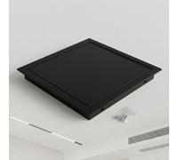 Trampilla de Revisión para Techo Pladur, Puerta de Inspección de Aluminio, Tapa de Registro Techo Desmontable, Panel de Acceso para Fontanería y Electricidad(Black,65x85cm)