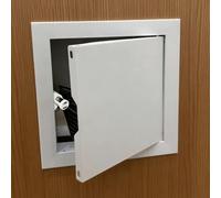 Trampilla Pladur Montaje en Techo/Pared Trampilla Pladur Puerta de Ático Metálica, Clic Abrir/Cerrar Tapa de Revisión Panel de Inspección de Cableado para Fontanería Hvac