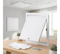 Trampilla Pladur Panel de Acceso con Cerradura Puerta de Inspección de Metal para Pared y Techo, 150x150 200x250 300x400mm Tapa de Revisión para Mantenimiento Contador De Agua, Gas(White,150x250 mm)
