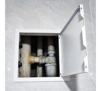 Trampilla Pladur Panel de Acceso de Plomería con Pestillo Táctil, Puerta de Acceso Al Ático para Paneles de Yeso, Paredes, Techos y Servicio Eléctrico, Trampilla de Acceso de Superficie(White,12x14in(