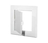 Trampilla Pladur Panel de acceso for placa cubierta paneles yeso, puerto inspección techo, puerta blanca, solapa apertura extraíble plástico(150x225mm)