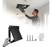 Trampilla Pladur Puerta de Acceso Pared o Techo, Pequeño Panel de Acceso para Trampilla de Revisión de Fontanería, Tapa de Escotilla de Puerta de Inspección de Acero Galvanizado(Black,300x450 mm)