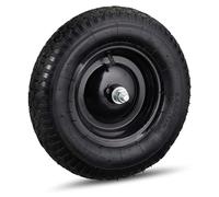 TRANKIELO® - Rueda para carretilla, 4.80/4.00-8 – Neumático, llanta de acero, capacidad de carga de hasta 120 kg, rueda de repuesto para carretillas de jardín