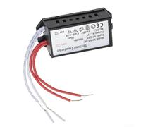 Transformador electrónico de 220 V a 12 V para lámparas halógenas y xenón con función de atenuador, carcasa resistente de color negro, 80 W (180 W)