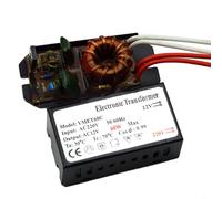 Transformador halógeno electrónico, transformador electrónico halógeno/xenón con salida, entrada de 220 V/transformador de salida de 12 VAC (120 W)