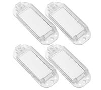 Transparente Cubierta de Interruptor de Luz 4 Piezas | PC Plástico, Instalación sin Herramientas, Protección contra Impactos y Vapor, para Palancas y Balancines