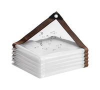 transparente, cubierta de polietileno impermeable con ojales para | Diseño de ojales de metal, refugio de lluvia, panel de invernadero, pantalla de patio, porche y cobertura de pabellón