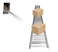 Transportador de rodillos por gravedad plegable para carga en almacenes | Mesa de rodillos portátil sin motor para carga, descarga y manipulación de mercancías en almacenes(30 x 300cm)