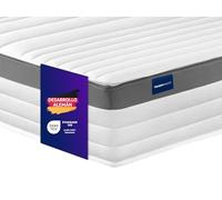 Traumnacht Exklusiv Colchón de Muelles Ensacados 7 Zonas con 1000 Muelles, Stiftung Warentest Bueno 10/2023, Altura 23 cm, Öko-Tex, Firmeza H4, 90 x 190 cm