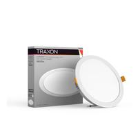 TRAXON LUXPOINT® Placa downlight LED - Filbert Circular 15W Luz Neutra 4000K 1500Lm PS techo Empotrable Driver integrado, Corte techo Ø145-150mm IP20 interior (Luz Neutra 4000K, Pack 5 und 15W)
