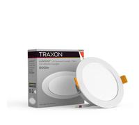 TRAXON LUXPOINT® Placa downlight LED - Filbert Circular 7W Luz Cálida 3000K 550Lm PS techo Empotrable Driver integrado, Corte techo Ø 90-95mm IP20 interior (Luz Cálida 3000K, Pack 2 und 7W)