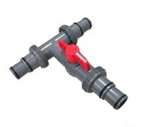 Trayneel Conector de manguera de piscina con válvula, adaptador de junta en T de 15 pulgadas para piscinas sobre el suelo y bomba de filtro, repuesto de polipropileno resistente a fugas para sistemas