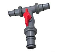 Trayneel Conector de manguera de piscina con válvula, adaptador de junta en T de 15 pulgadas para piscinas sobre el suelo y bomba de filtro, repuesto de polipropileno resistente a fugas para sistemas