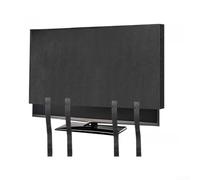 Trayneel Cubierta de fieltro para pantalla de TV, resistente al polvo, a los arañazos, con correas inferiores para televisores LED LCD de plasma, negro de 55, 65, 75 pulgadas, protector de monitor de