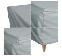 Trayneel Funda para muebles de exterior, tela Oxford impermeable para sillas apilables, parrilla, mesa de patio, lluvia, nieve, protección UV, a prueba de polvo, gris, grande, 70 x 79 x 70 x 102 cm