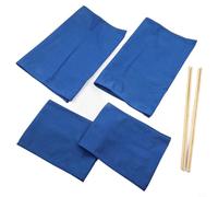 Trayneel Kit de fundas de asiento de lona lavables para sillas de director, plegables, portátiles, de repuesto para patio al aire libre, terraza y sillas de playa con rayas azules y blancas clásicas