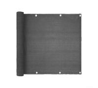 Trayneel Pantalla de privacidad para valla de jardín, 5 m, HDPE, parasol para balcón, parabrisas resistente a los rayos UV, panel transpirable para patio, invernadero, construcción, color gris, 90 x