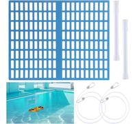 Trayneel Protector de skimmer de piscina Intex para bomba de piscina sobre el suelo de 15 pulgadas, cubierta de desechos macho doble con poste telescópico, cuerda elástica, material PP, juego de