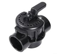 Trayneel Válvula desviadora de PVC para Pentair 263038 4724 4716 2 vías equipo de piscina parte de vidrio relleno PA Nylon control de flujo reemplazo con mango de PC Válvula de dirección de agua negra
