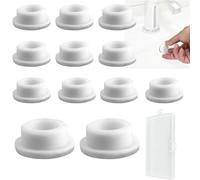 TREABEAR 12Pcs Embellecedor Lavabo Agujero, Embellecedor Rebosadero Lavabo con Caja De Almacenamiento, Anillo Desbordamiento Lavabo Adecuado para Diámetros de 22 a 24 Mm Agujero de Desbordamiento