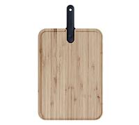 Trebonn - Artù - Cuchillo de chef integrado y tabla de bambú con cuchillo de chef integrado, 43 x 24 x 2,2 cm, para carne, con ranura para recoger líquidos.