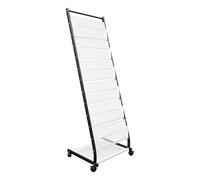Treeisland Revistero con ruedas, soporte de pie para folletos, 6 niveles, para oficina, ferias, hogar