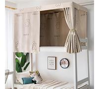 Treer Cortina de Cama Litera, Cortina Opaca para Cama para Dormitorio de Estudiantes Cortina de Sombra Antipolvo Protección de Privacidad para Litera Dormitorio de Cama (Estilo Coreano,1.5x2M)