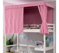 Treer Cortina de Cama Litera, Cortina Opaca para Cama para Dormitorio de Estudiantes Cortina de Sombra Antipolvo Protección de Privacidad para Litera Dormitorio de Cama (Rosa,1.2x2M)