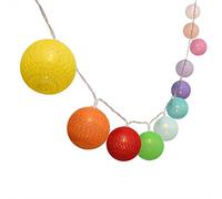 Treer Luces De Bolas De Algodón Cadena de Luces Bolas de Navidad, Batería Lámpara de Guirnalda Luminosa Hogar, Jardín, Patio, Fiesta, Vacaciones, Boda Decoración (1.5M-10 Pelotas,Multicolor)