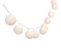Treer Luces De Bolas De Algodón Cadena de Luces Bolas de Navidad, Batería Lámpara de Guirnalda Luminosa Hogar, Jardín, Patio, Fiesta, Vacaciones, Boda Decoración (3M-20 Pelotas,Blanco)