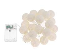 Treer Luces De Bolas De Algodón Cadena de Luces Bolas de Navidad Blanco Cálido Batería Lámpara de Guirnalda Luminosa Hogar, Jardín, Patio, Fiesta, Vacaciones, Boda Decoración (1.5M-10 Luces,Beige)