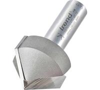 Trend Cortador profesional de ranura en V, 45 grados, vástago de 1/2 pulgada, diámetro de corte de 32 mm y longitud de corte de 15 mm, punta de carburo de tungsteno, 10/10 x 1/2 TC