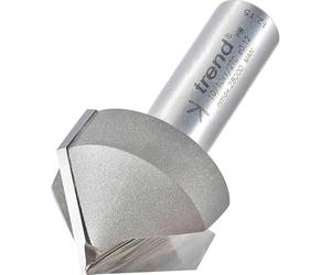 Trend Cortador profesional de ranura en V, 45 grados, vástago de 1/2 pulgada, diámetro de corte de 32 mm y longitud de corte de 15 mm, punta de carburo de tungsteno, 10/10 x 1/2 TC
